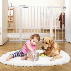 Babelio Baby Gate for Doorways and Stairs, 26''-40'' Auto Close Dog/Puppy  Gate, Easy Install, Pressure Mounted, No Drilling, fits for Narrow and Wide