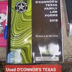 Used O'CONNOR'S TEXAS FAMILY LAW FORMS 2018 n1blb 100s 10x8x3 4.9lb
