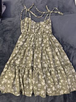 The Sunday Dress Sage Floral Tiered Minidress 