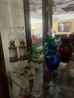 Vintage lamps and vases