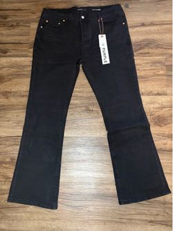 Black purple jeans