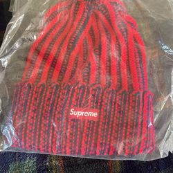 Supreme Contrast Stripe Beanie New