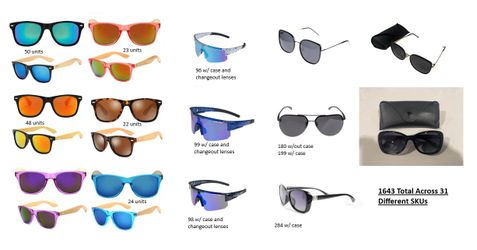 Liquidación de Gafas de Sol al Mayoreo $7,200 o mejor oferta!