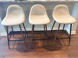 24” Counter Height Bar Stool – Dorel Home – Beige Upholstered
