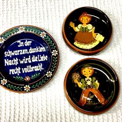 Three Pieces Finely Crafted German Pottery.