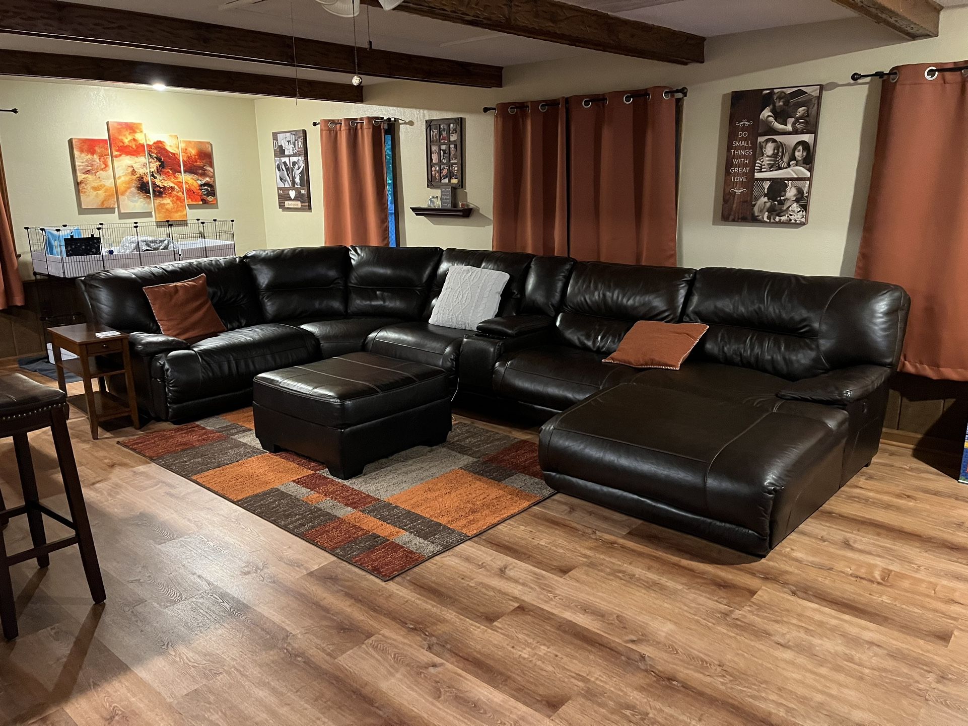 Chocolate Brown Sectional Couch