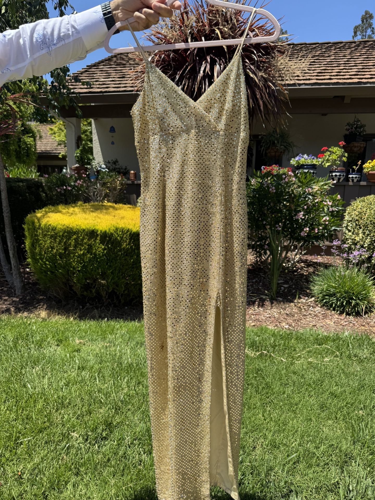 ✨Glamorous Gold Glitter Disco Dress✨