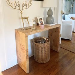 Ogden Burled Wood Console Table