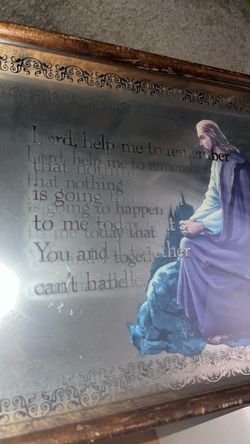 Jesus shadow box $40. Dimensions 15"x12"