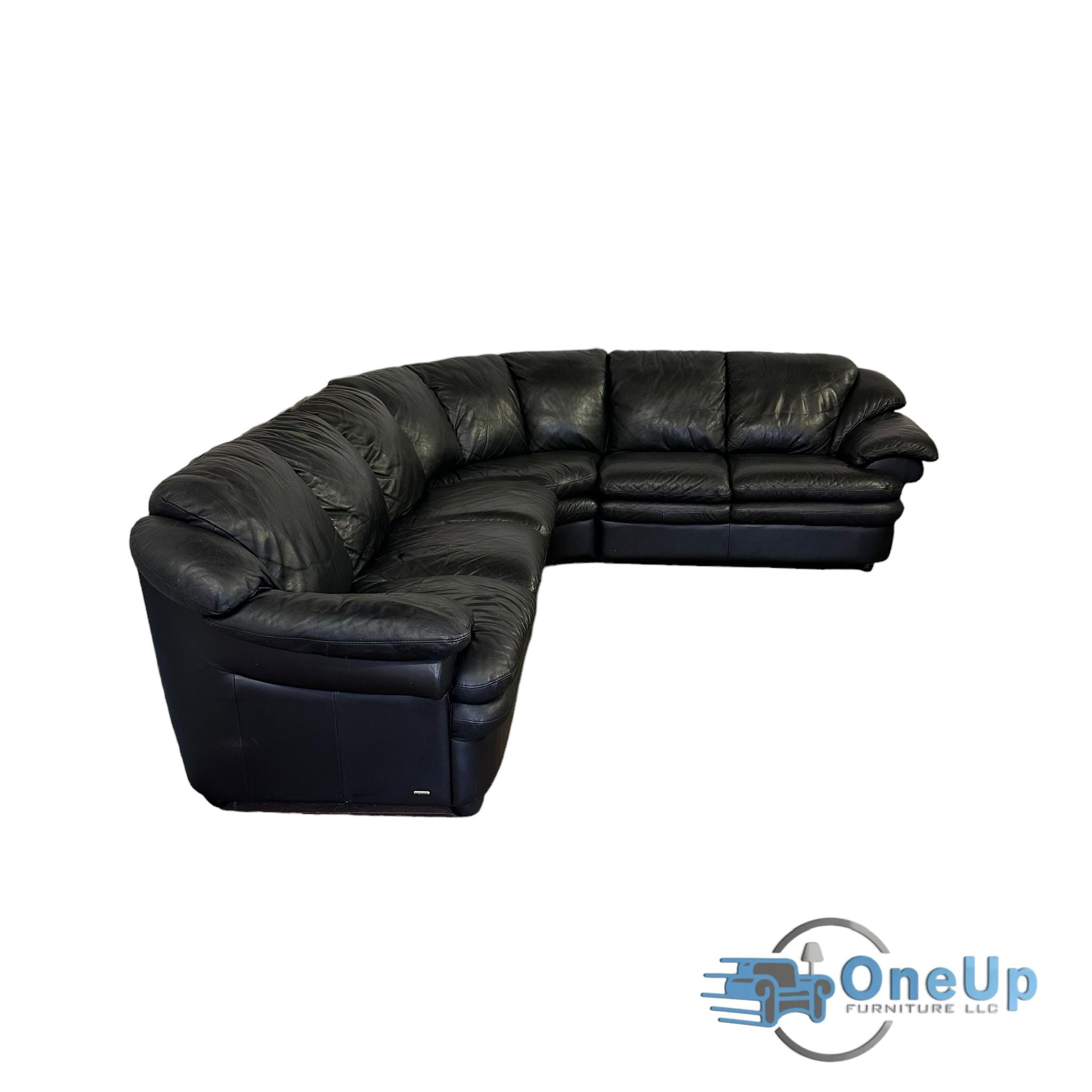 Natuzzi Leather Sectional With Delivery 