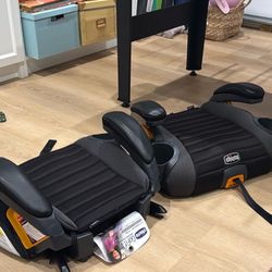 Two Chicco GoFit Plus Backless Booster