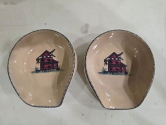 Home & Garden Party Set of 2 Ceramic Birdhouse Spoon Rests