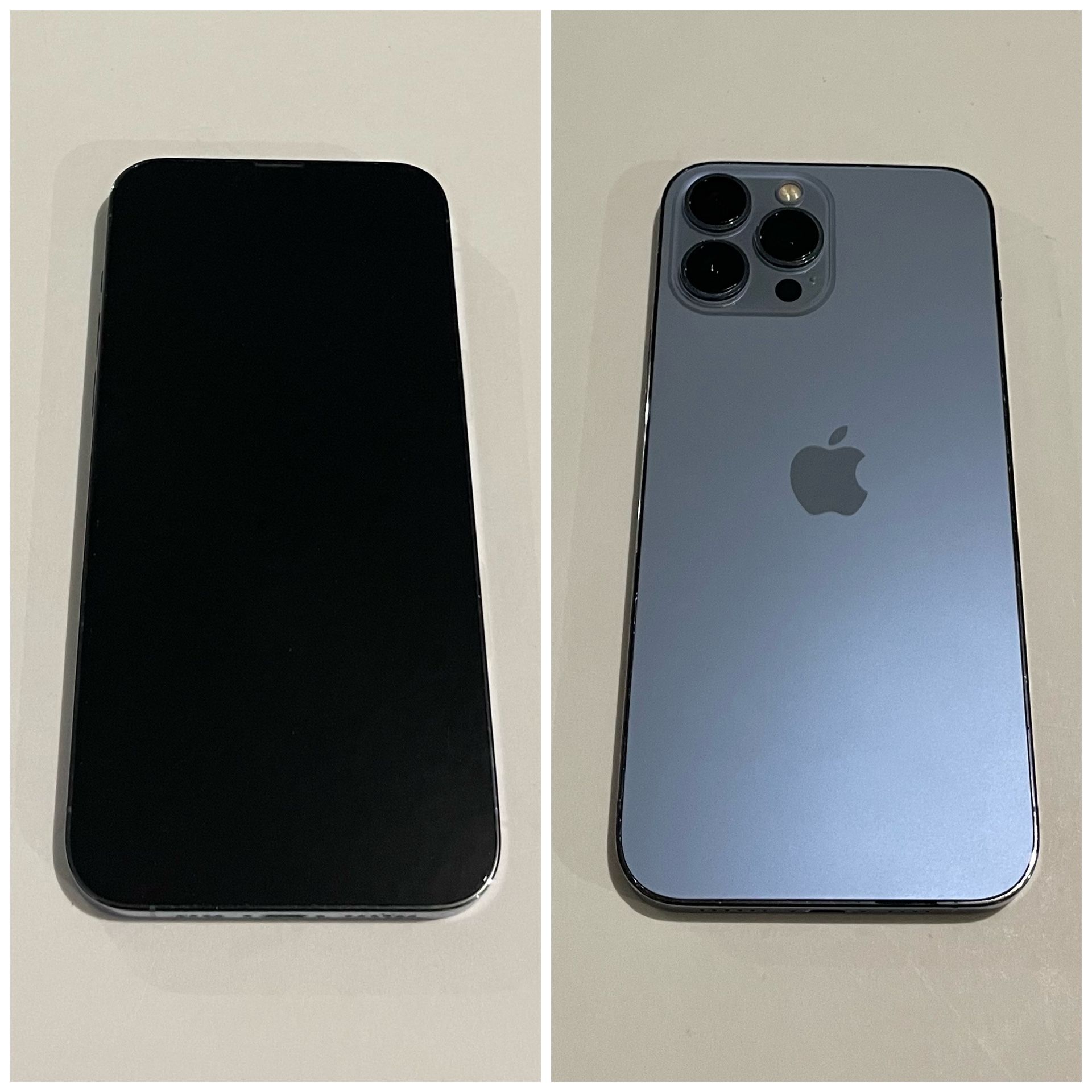 iPhone 13 Pro Max 256GB Sierra Blue in great condition. Unlocked to work on any network. $550