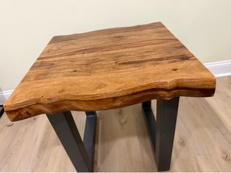 Walnut Wood side Table  with Metal Legs, handmade adress is listed only series inquiries