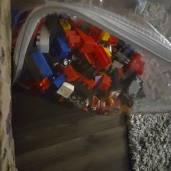 Colorfully Assorted Cars And Building Legos 