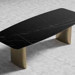 Rove Concepts Solana 95" Marble Dining Table