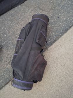 Black and Purple Golf Cart Bag