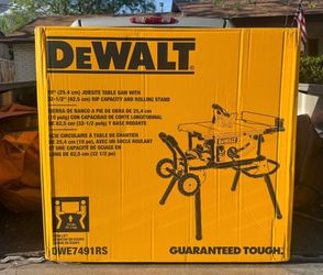 DEWALT JOBSITE 10” TABLE SAW WITH PORTABLE STAND *new*