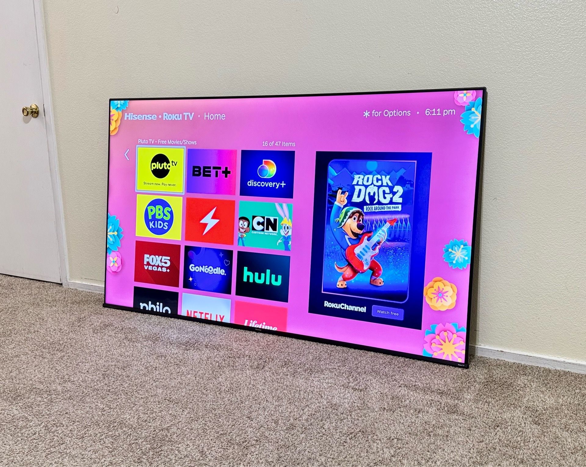 Hisense Roku Smart TV 4k UHD 75”