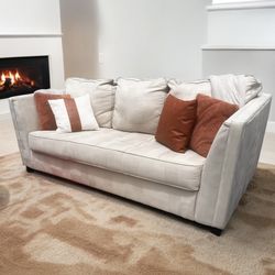 Ivory White Filone 88” Microsuede Sofa by Ashley HomeStores
