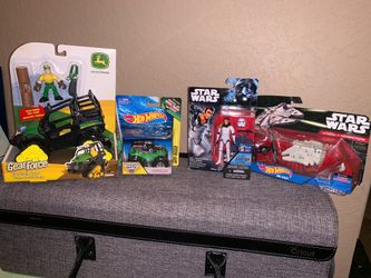 Boys toys; John Deer, Star Wars, Hot wheels