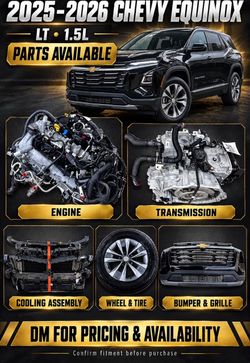 2025 2026 CHEVY EQUINOX LT 1.5L PARTS