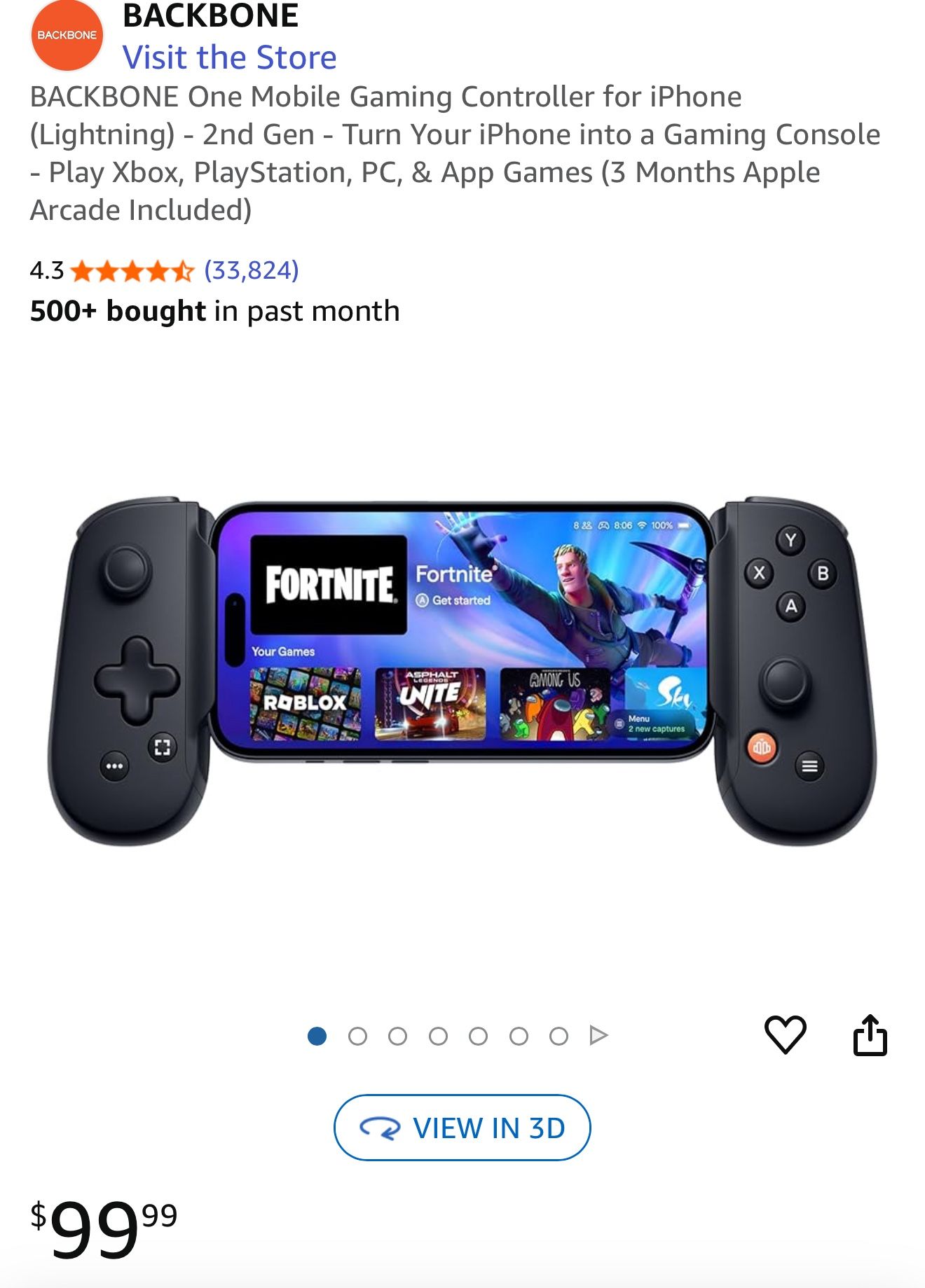 New Backbone One Mobile Gaming Controller For iPhone 