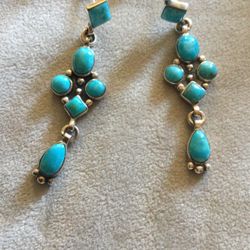 Dangle Earrings Turquoise 925