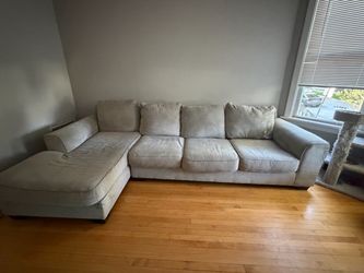 Comfortable Large Gray Sectional Couch