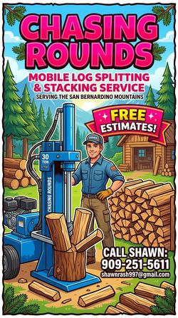 Wood splitting and stacking of the wood