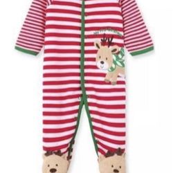 Little Me Baby Boy or Girl Reindeer Footie (3M)