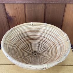 Vintage Boho Pencil Reed Basket/Bowl
