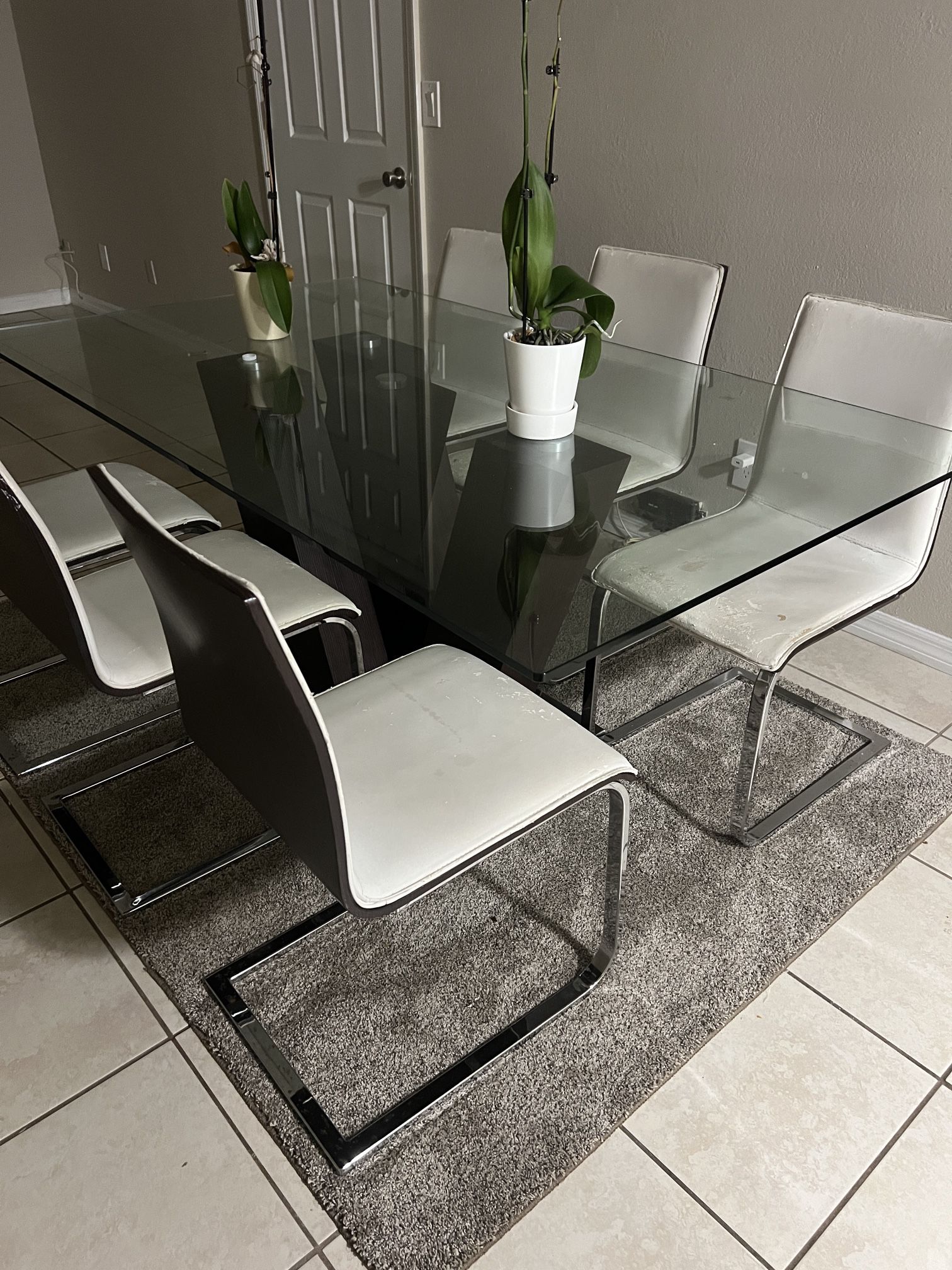 Glass Dining Table With Chairs