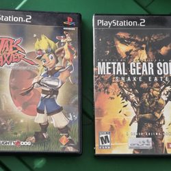 Metal Gear Solid 3 Snake Eater and Jak & Daxter The Precursor Legacy games in original box - see pics