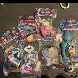 1996 McDonalds SPACE JAM Tune Squad Plush COMPLETE SET of 6 NIP SEALED VINTAGE