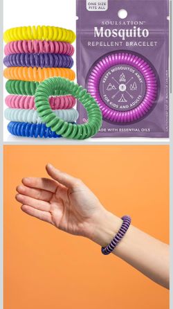 SoulSation 100 Pack Mosquito Repellent Bracelets