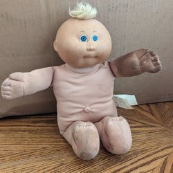 Vintage 1982 Cabbage Patch Kids Baby Boy Preemie Doll Blonde Hair Blue Eyes