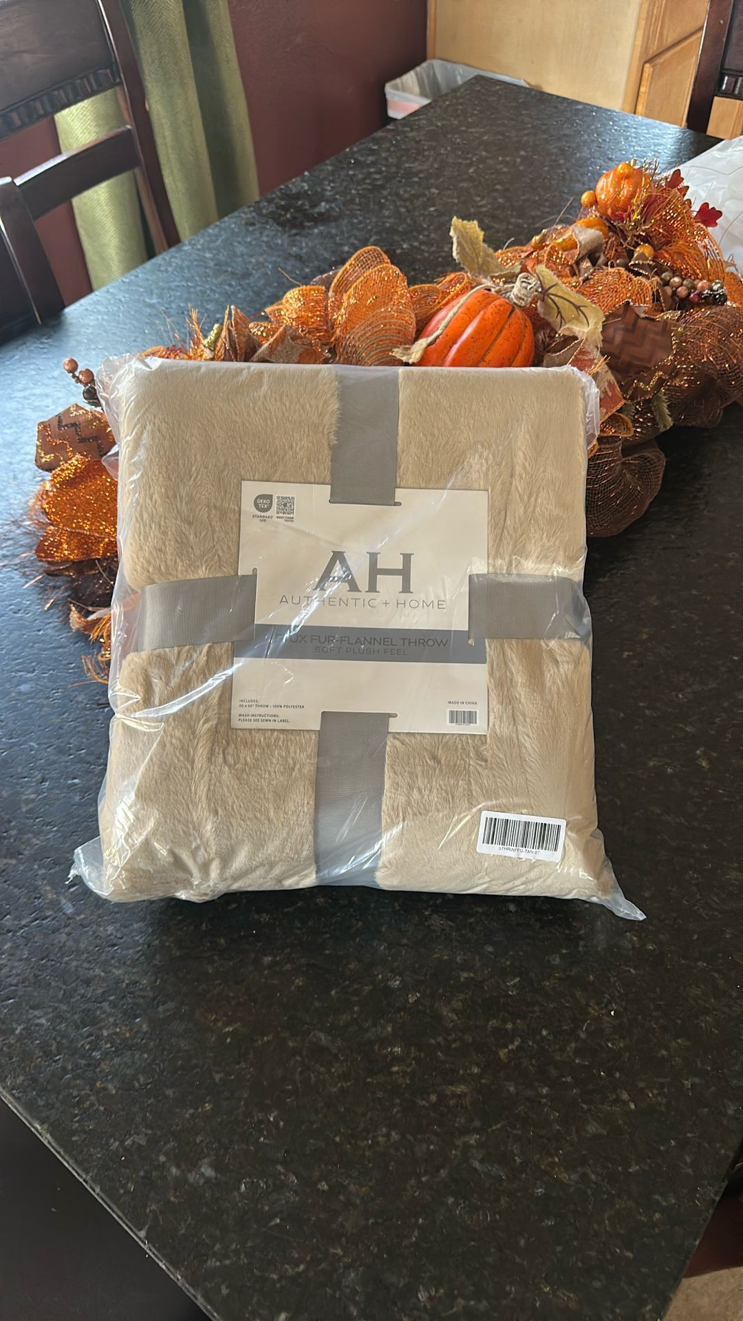 Throw Faux Fur-flannel Soft Plush Feel AH