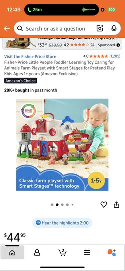 Fisher-Price little people caring for animals farm