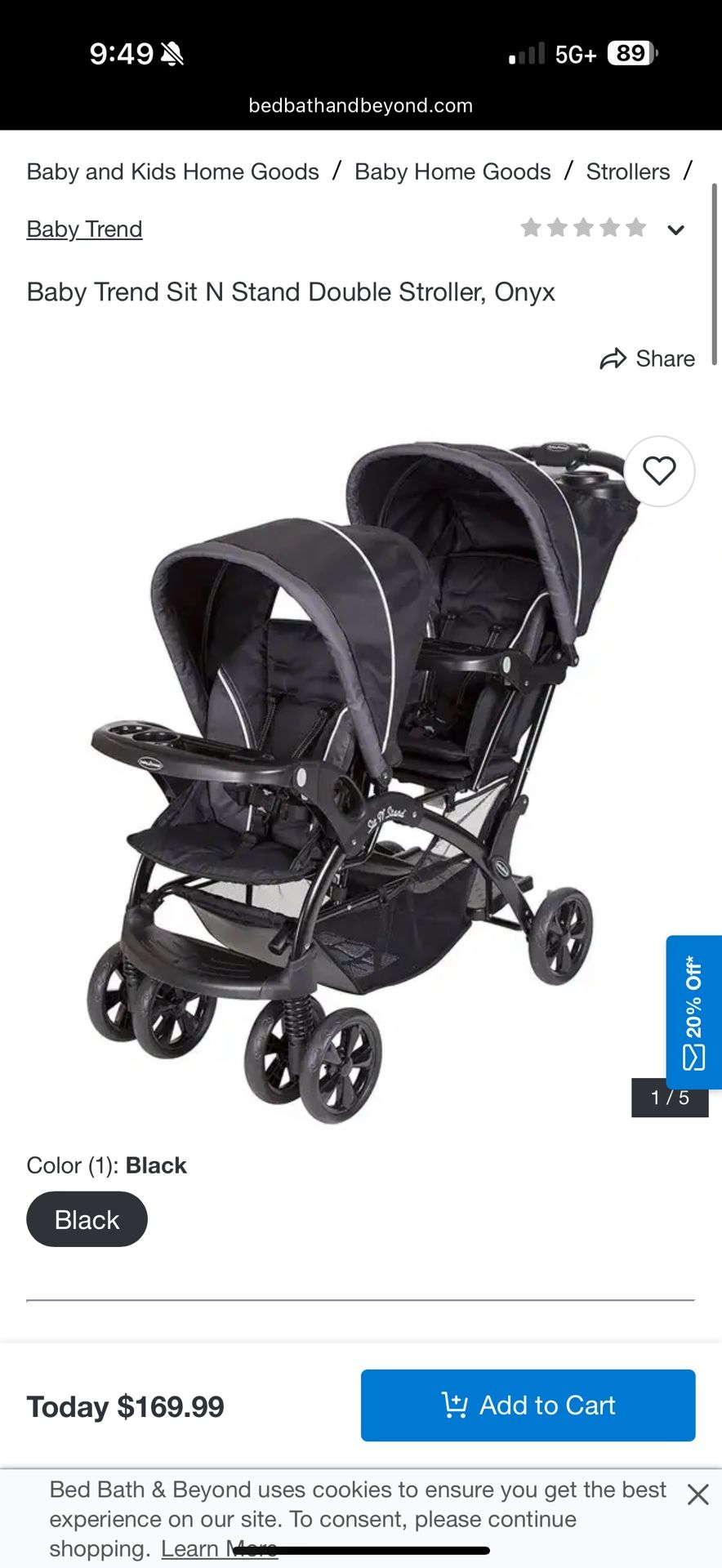 Stroller sit And stand double