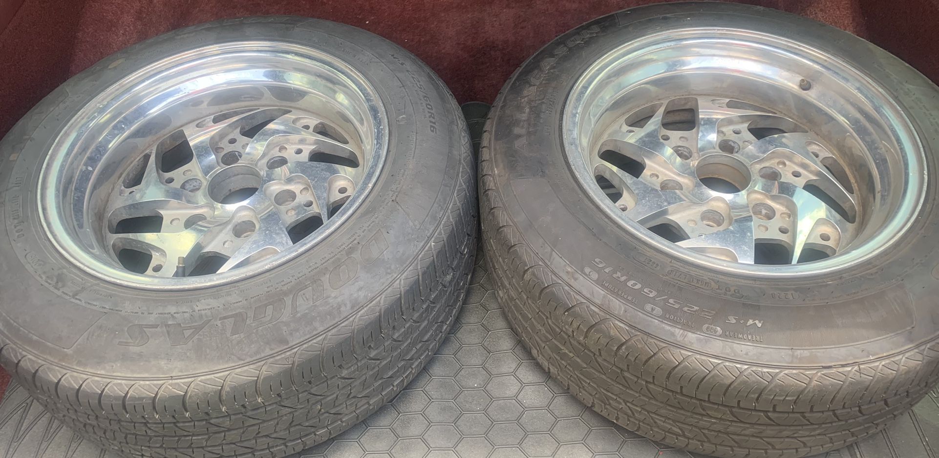 2 ONLY 16x10 Centerline Galaxy Wheels With Nice 225 60 16 Tires, NO Center Caps, $450 FIRM