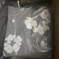 Black And Grey Denim Tear Hoodies 