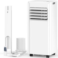 8000 BTU Portable Air Conditioners with cooling/dehumidification/fan/sleep mode,4-IN-1 Portable AC with 24H Timer & Remote Control