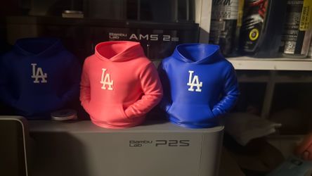 3D printed Pink and blue dodger pencil holders