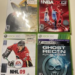 Xbox 360 Game Lot Bundle NHL, NBA, Motogp, Ghost Recon Future Soldier