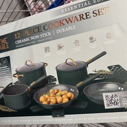 12-piece Ceramic Pot And Pan Set