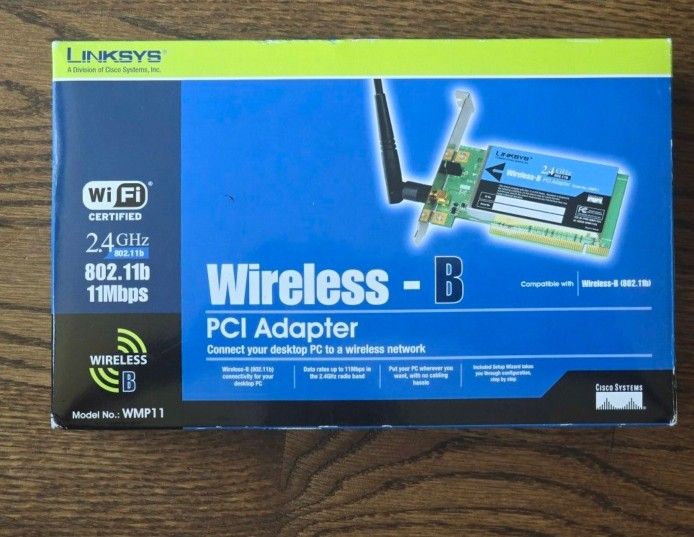 New Linksys Cisco PCI Wireless Adapter Card - OBO