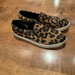 Woman’s A New Day Leopard Print Slip On Shoes Shipping Available