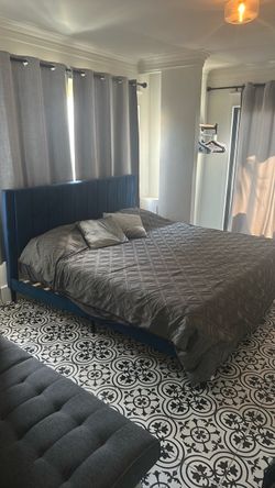 Bed frame with mattress
