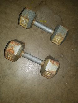 20 pound  dumbbells